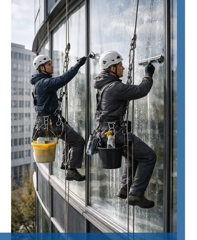 Мойка панорамных окон в Мелеузе от 358 р. заказать у ВЫСОТНИК-Млз