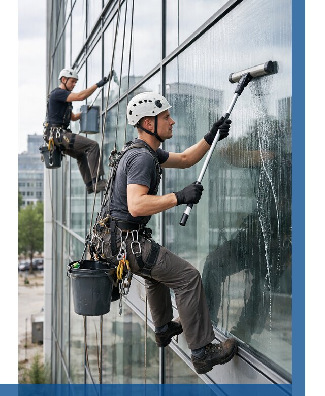 Мойка витражей альпинистами в Мелеузе от 716 р. под ключ|ВЫСОТНИК-Млз