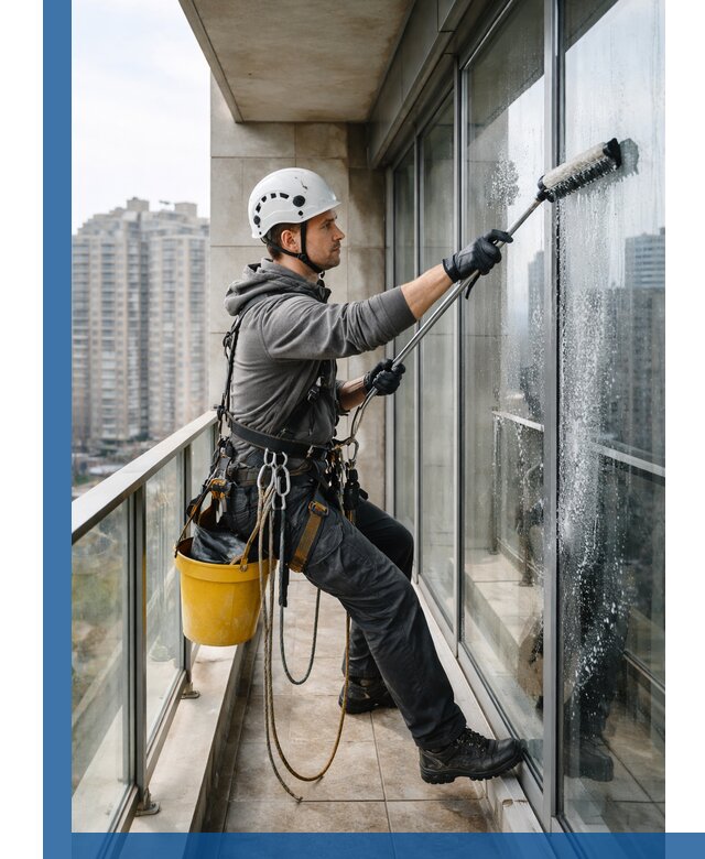 Профессиональная мойка балконного остекления в Мелеузе