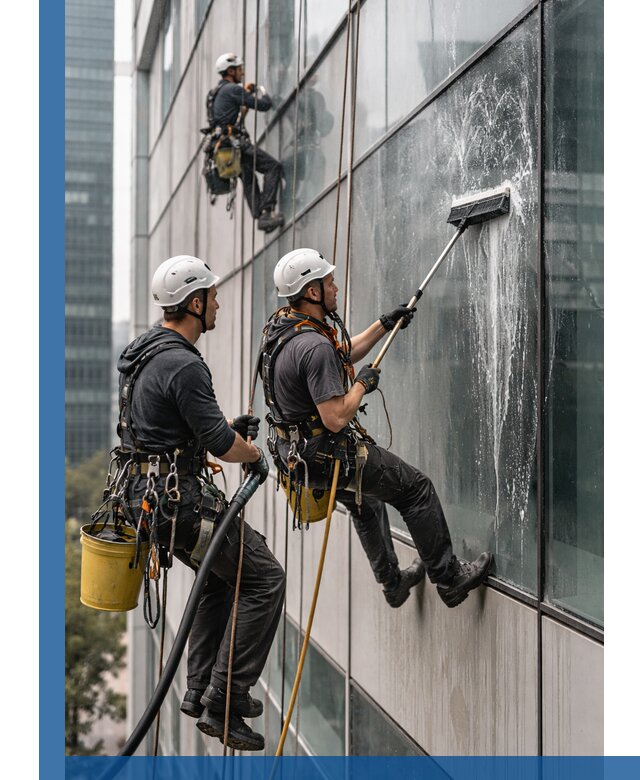 Профессиональная высотная мойка фасадов зданий в Мелеузе