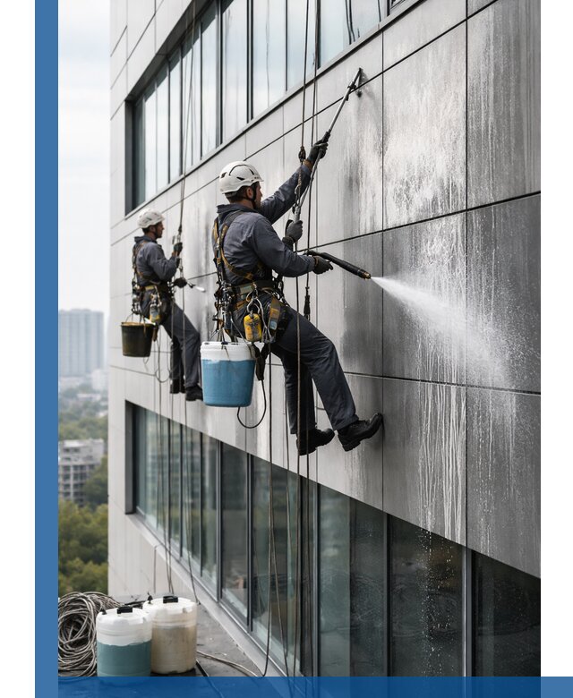 Профессиональная мойка вентилируемых фасадов в Мелеузе