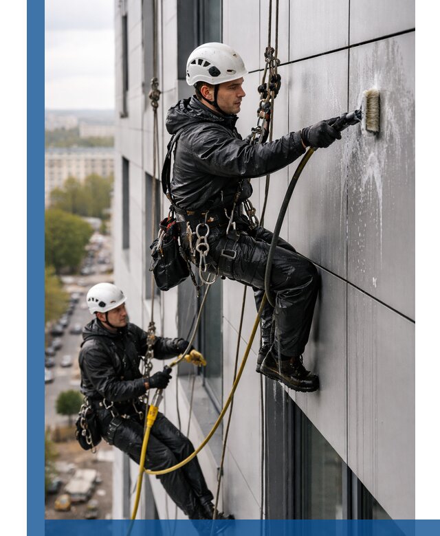 Профессиональная мойка фасада из композита в Мелеузе