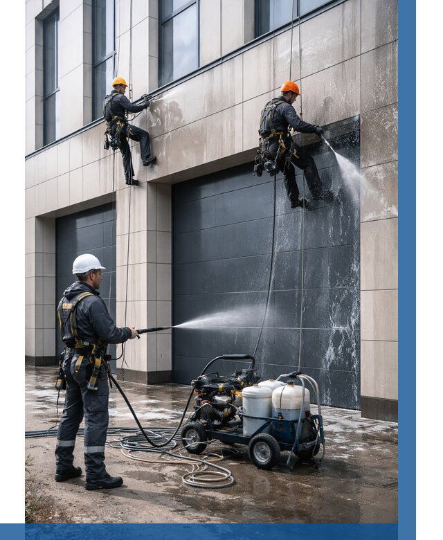 Послестроительная мойка фасада в Мелеузе от 307 р. | ВЫСОТНИК-Млз