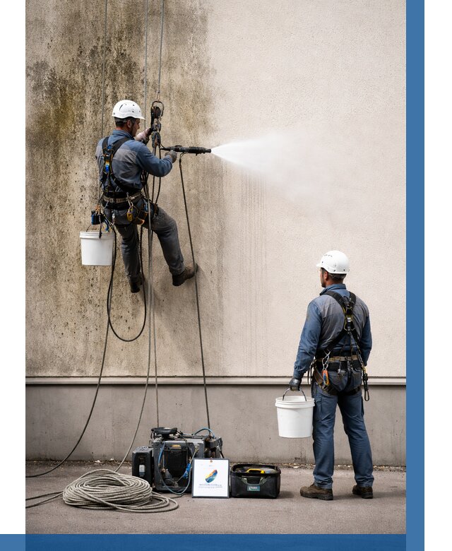 Очистка фасада от плесени в Мелеузе от 307 р. | ВЫСОТНИК-Млз