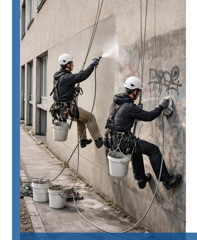 Антиграффити покрытие фасада с защитой от надписей в Мелеузе