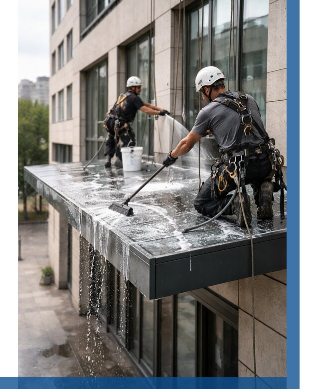 Мойка козырьков и навесов в Мелеузе от 3580 р. | ВЫСОТНИК-Млз