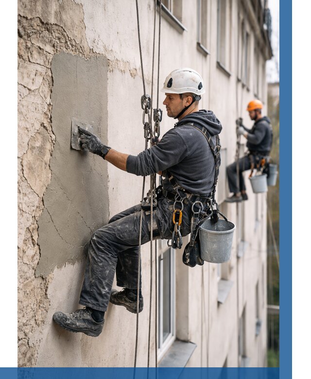 Восстановление штукатурки фасада в Мелеузе от 1227 р. | ВЫСОТНИК-Млз