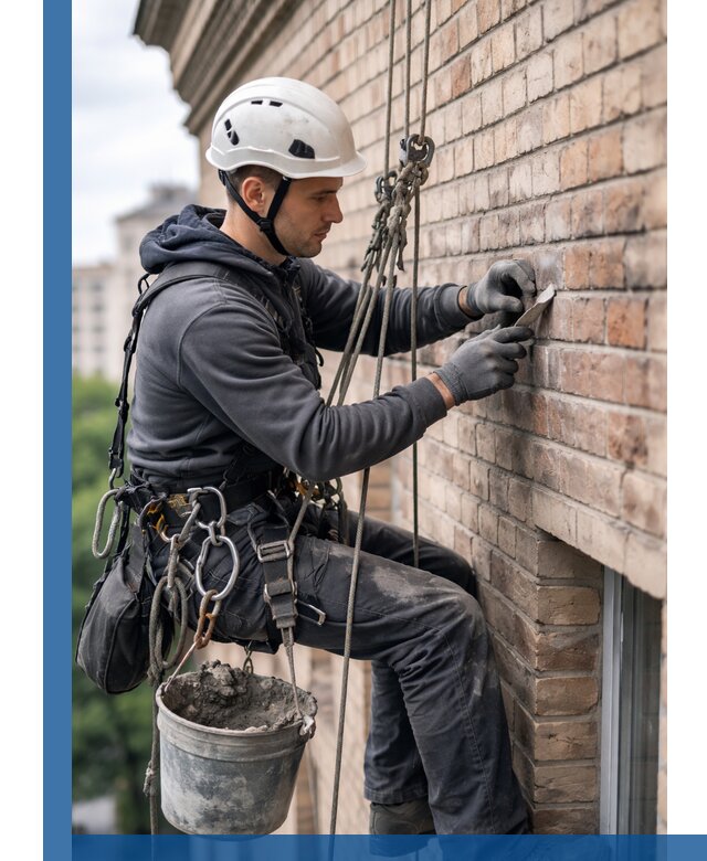 Качественный ремонт кирпичной кладки фасада в Мелеузе с гарантией