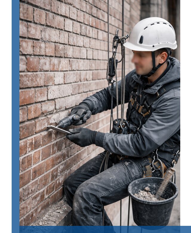 Расшивка кирпичных швов фасадов и стен, ремонт в Мелеузе