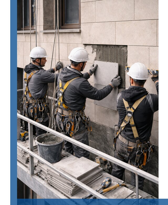 Ремонт облицовки фасада плиткой в Мелеузе с гарантией