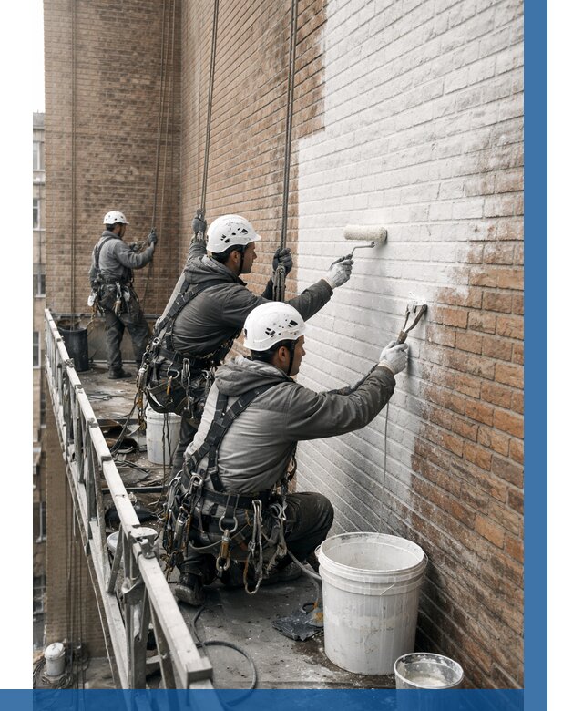 Покраска кирпичного фасада в Мелеузе от 358 р. | ВЫСОТНИК-Млз