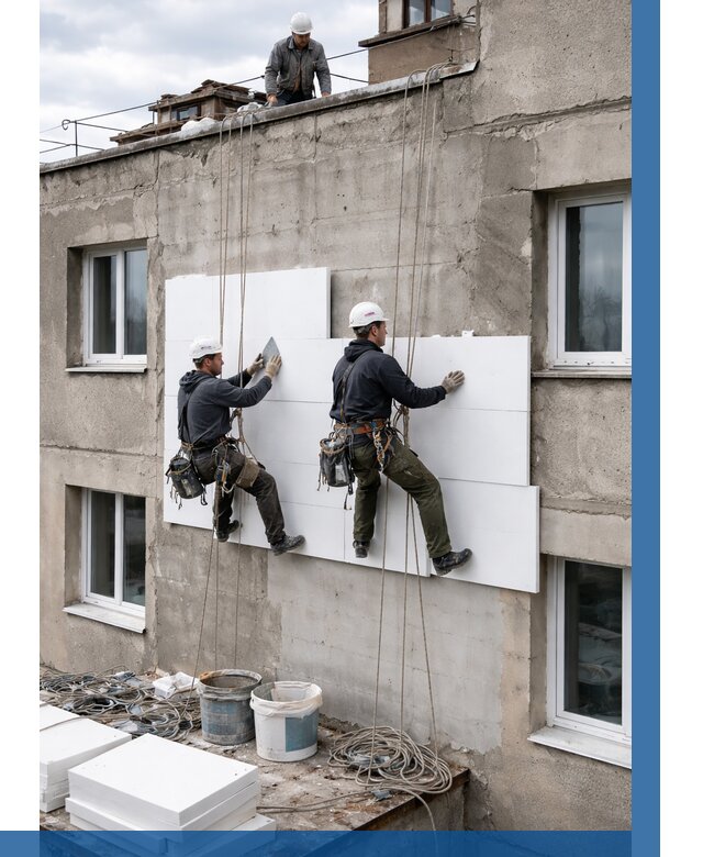 Утепление фасада пенополистиролом в Мелеузе от 1841 р. | ВЫСОТНИК-Млз