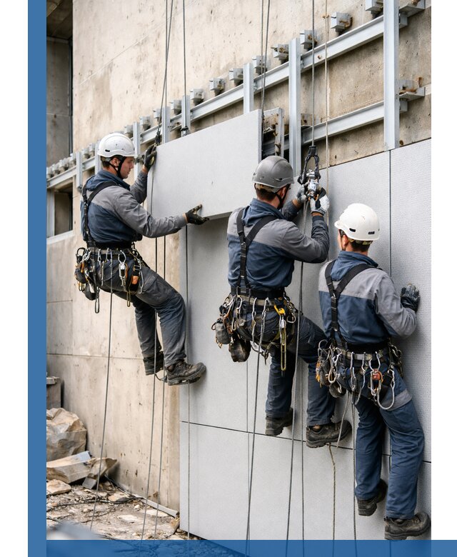 Монтаж вентилируемого фасада в Мелеузе под ключ с гарантией качества