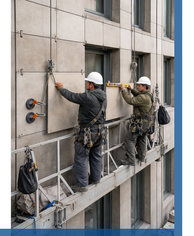 Монтаж керамогранита на фасад в Мелеузе от 2557 р. | ВЫСОТНИК-Млз