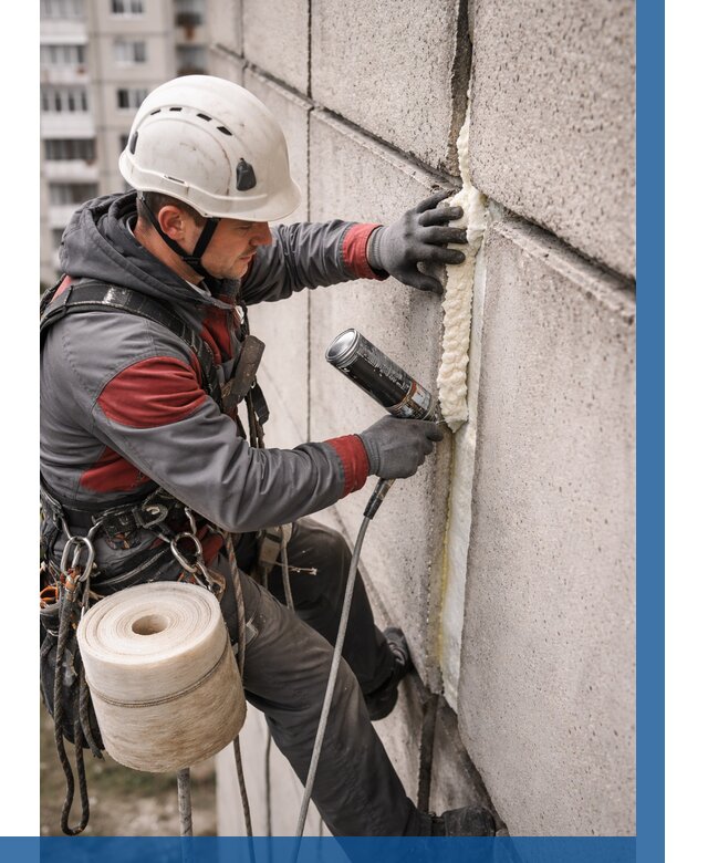 Утепление межпанельных швов в Мелеузе от 716 р. | ВЫСОТНИК-Млз