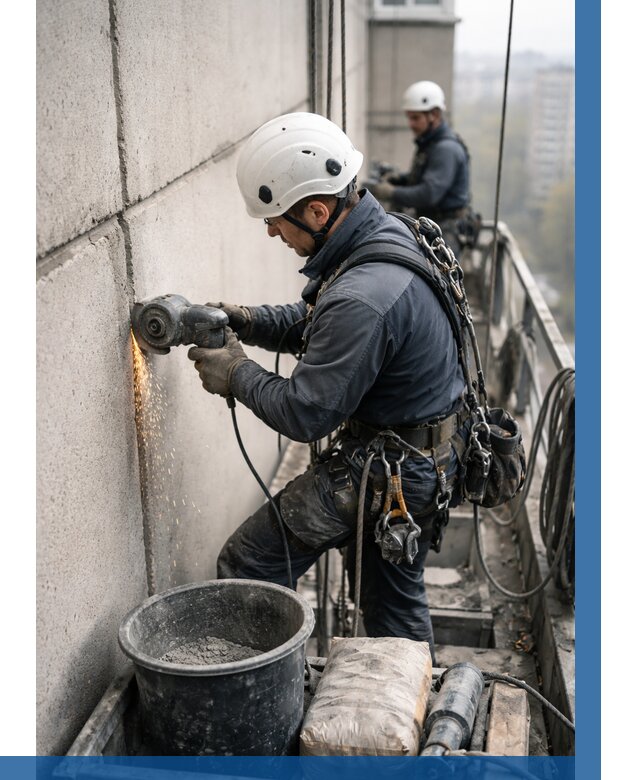 Штробление межпанельных швов в Мелеузе от 1227 р. | ВЫСОТНИК-Млз