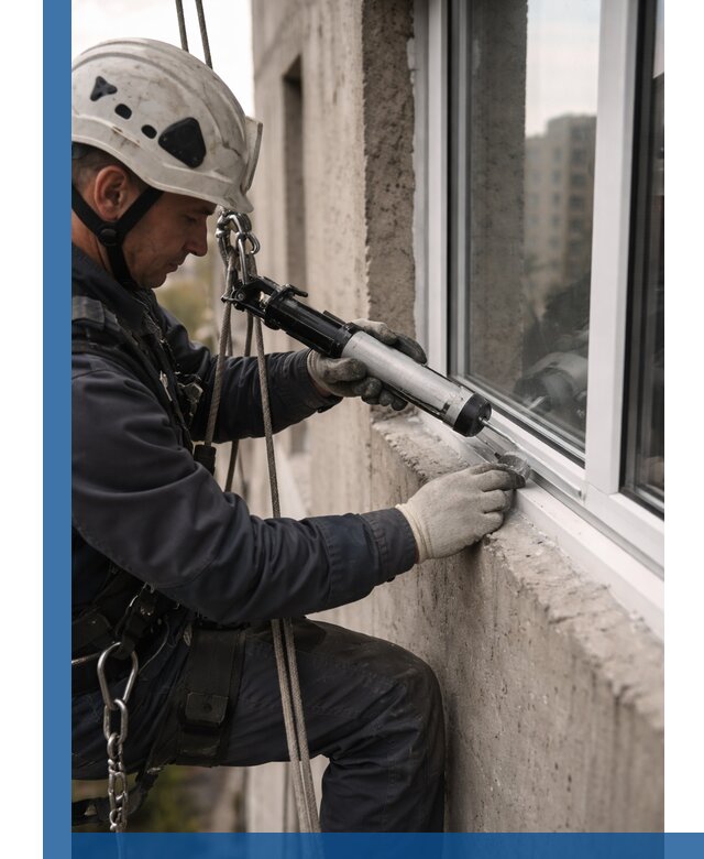 Герметизация оконных швов снаружи в Мелеузе профессионально