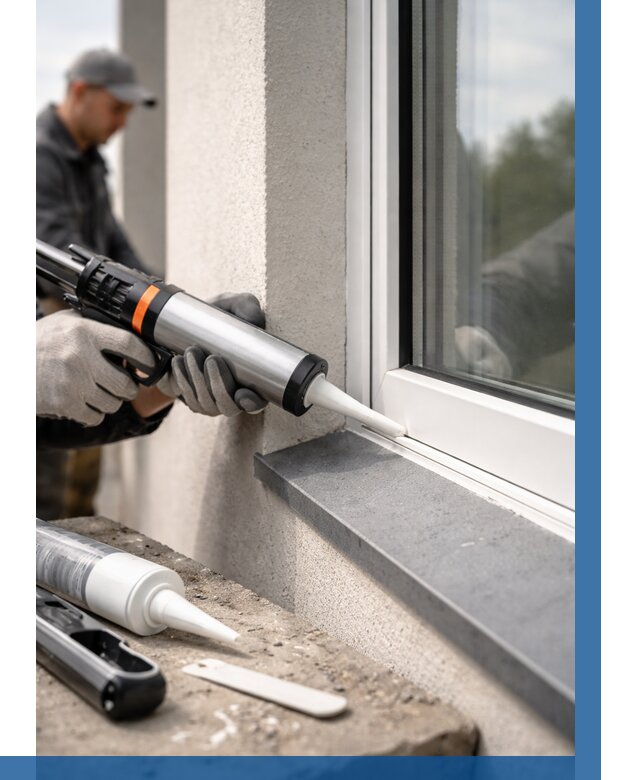 Герметизация монтажных швов окон в Мелеузе от 665 р. | ВЫСОТНИК-Млз