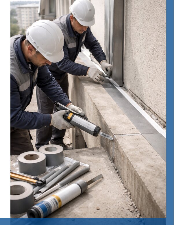 Герметизация примыкания балкона в Мелеузе от 4603 р. | ВЫСОТНИК-Млз