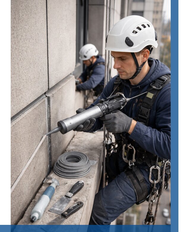 Герметизация деформационных швов фасада в Мелеузе от 716 | ВЫСОТНИК-Млз