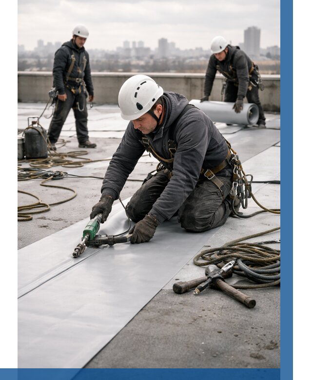 Ремонт мембранной кровли в Мелеузе от 1841 р./м2 | ВЫСОТНИК-Млз