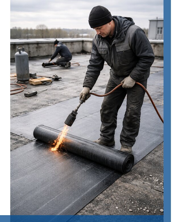 Ремонт наплавляемой кровли в Мелеузе от 716 р. | ВЫСОТНИК-Млз