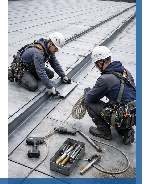 Ремонт фальцевой кровли в Мелеузе от 716 р. | ВЫСОТНИК-Млз