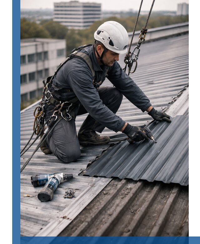 Ремонт профнастила на кровле в Мелеузе, работы под ключ