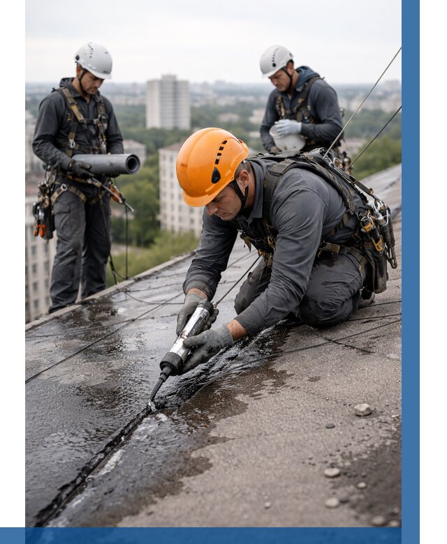 Устранение протечек кровли в Мелеузе от 12275 р. | ВЫСОТНИК-Млз