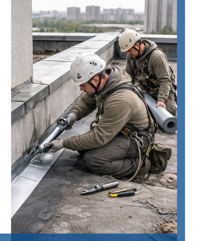 Ремонт кровельных примыканий в Мелеузе от 1227 р. | ВЫСОТНИК-Млз