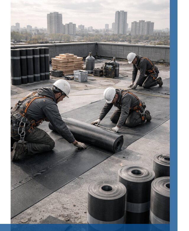 Монтаж мягкой кровли под ключ в Мелеузе от 460 р. | ВЫСОТНИК-Млз