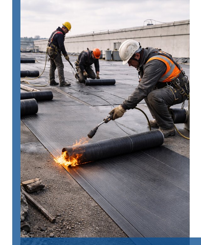 Монтаж наплавляемой кровли в Мелеузе профессионально