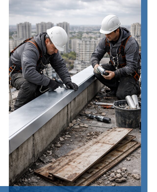 Замена парапетных крышек под ключ в Мелеузе от 1227 р. | ВЫСОТНИК-Млз