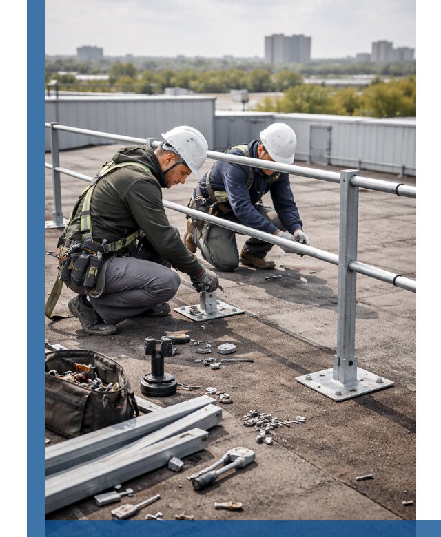 Монтаж кровельного ограждения в Мелеузе под ключ с гарантией