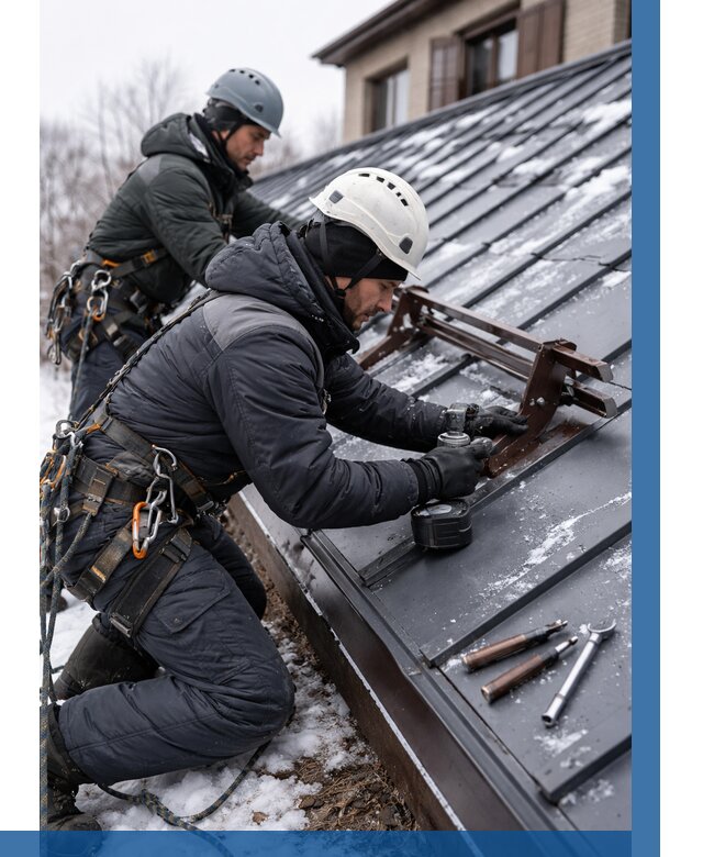 Монтаж снегозадержателей в Мелеузе от 460 р. | ВЫСОТНИК-Млз