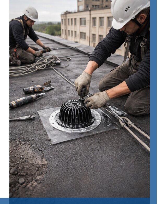 Установка водосточных воронок в Мелеузе цена от 3580 р. | ВЫСОТНИК-Млз