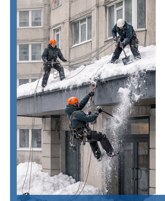 Безопасная очистка навесов от снега в Мелеузе круглогодично