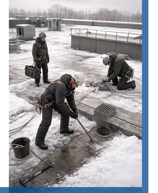 Абонентское обслуживание кровли зимой в Мелеузе от 8183 р. | ВЫСОТНИК-Млз