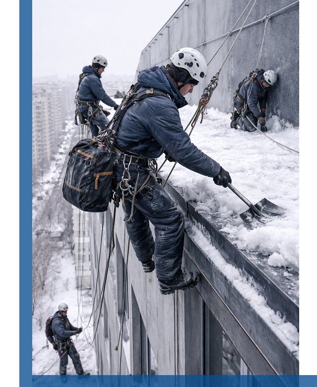 Абонентское обслуживание кровли зимой в Мелеузе регулярный уход