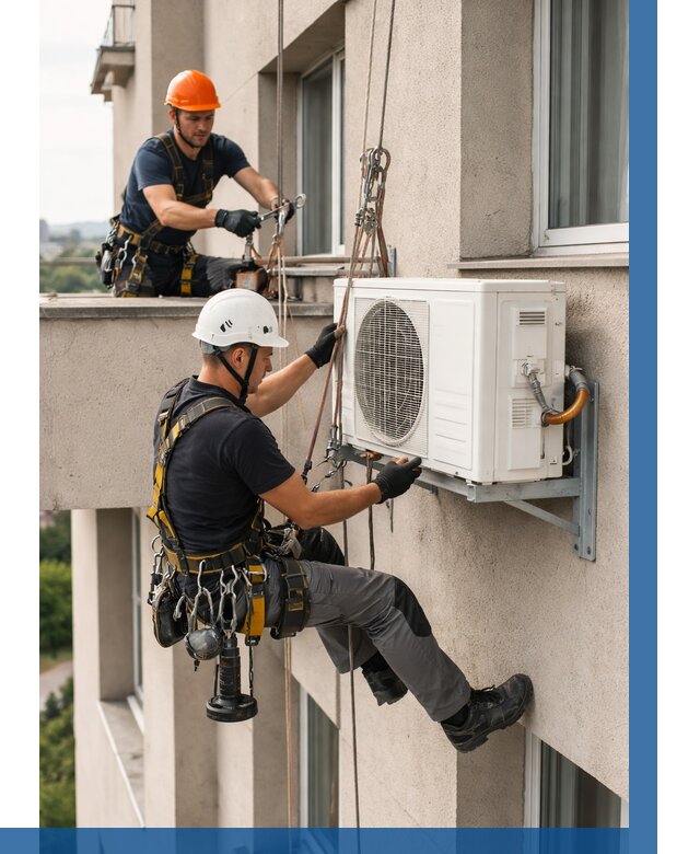 Монтаж внешнего блока кондиционера в Мелеузе от 6649 р. | ВЫСОТНИК-Млз