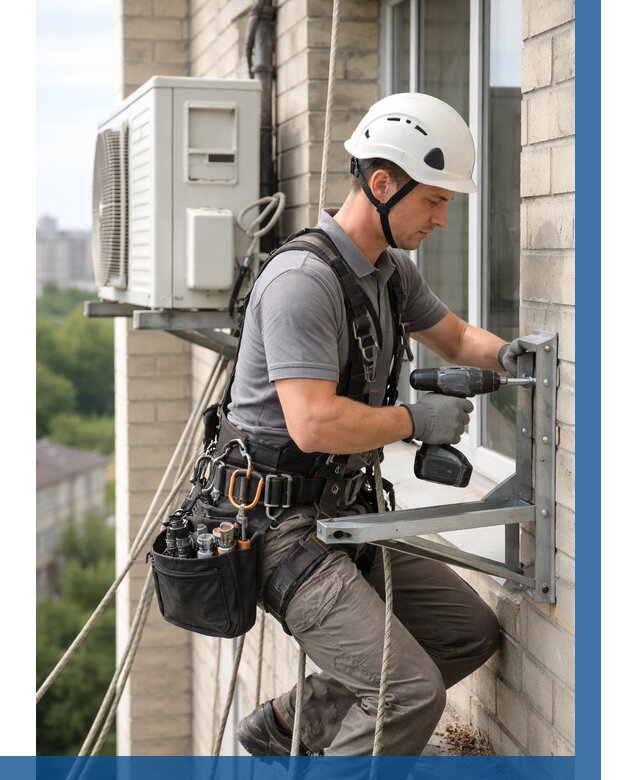 Установка кронштейнов кондиционера в Мелеузе от 3580 р. | ВЫСОТНИК-Млз