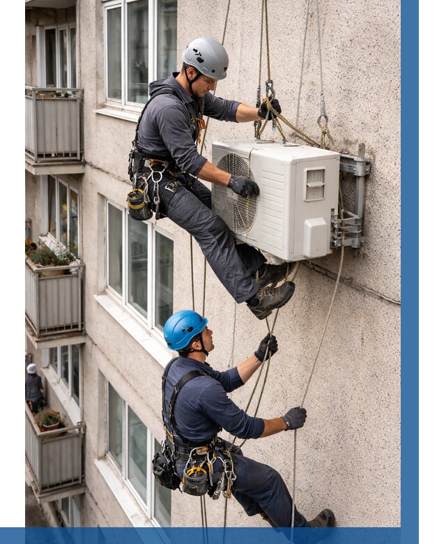 Перенос внешнего блока кондиционера в Мелеузе от 9206 р.| ВЫСОТНИК-Млз