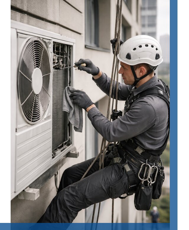 Обслуживание внешнего блока кондиционера в Мелеузе от 2762 р.ВЫСОТНИК-Млз