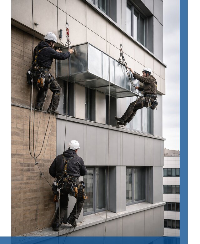 Монтаж воздуховодов на фасаде в Мелеузе от 1534 р. | ВЫСОТНИК-Млз