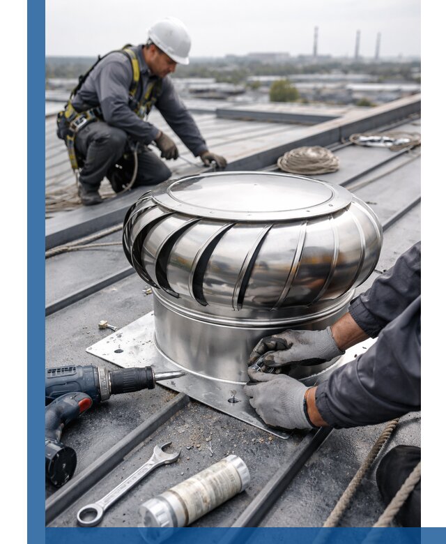 Установка дефлекторов на кровле в Мелеузе профессионально