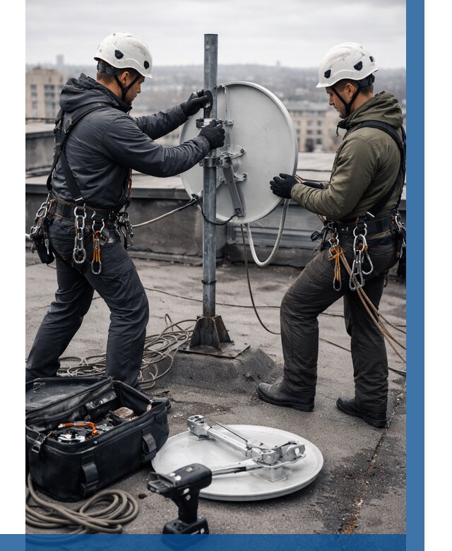 Демонтаж антенн на крыше в Мелеузе от 4603 р. | ВЫСОТНИК-Млз