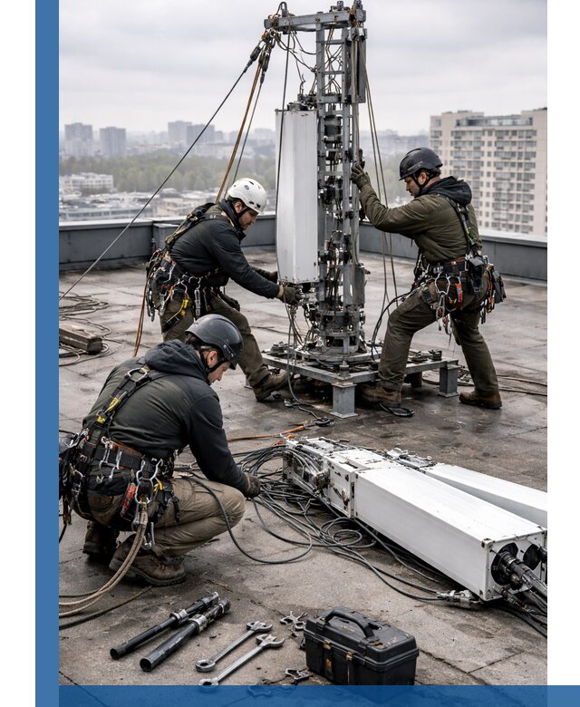 Демонтаж антенн на крыше зданий в Мелеузе с гарантией