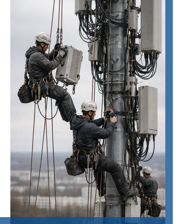 Монтаж оборудования связи на мачте в Мелеузе от 7672 р. | ВЫСОТНИК-Млз