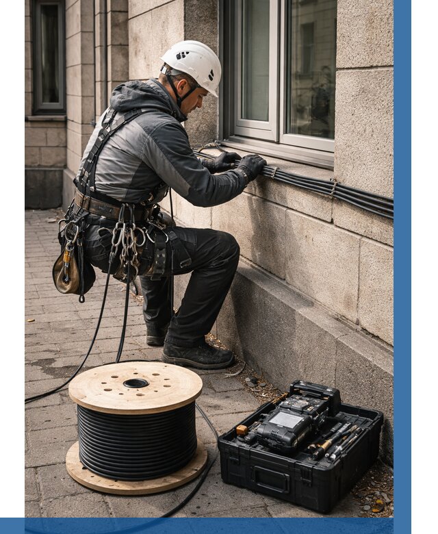 Прокладка оптоволоконного кабеля в Мелеузе от 818 р. | ВЫСОТНИК-Млз