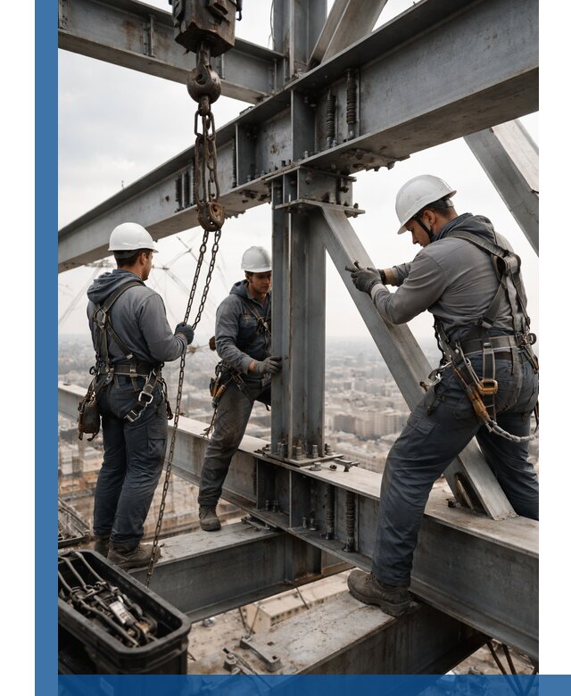 Профессиональный монтаж металлоконструкций на высоте в Мелеузе